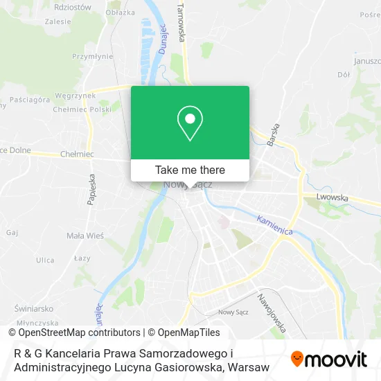 Карта R & G Kancelaria Prawa Samorzadowego i Administracyjnego Lucyna Gasiorowska