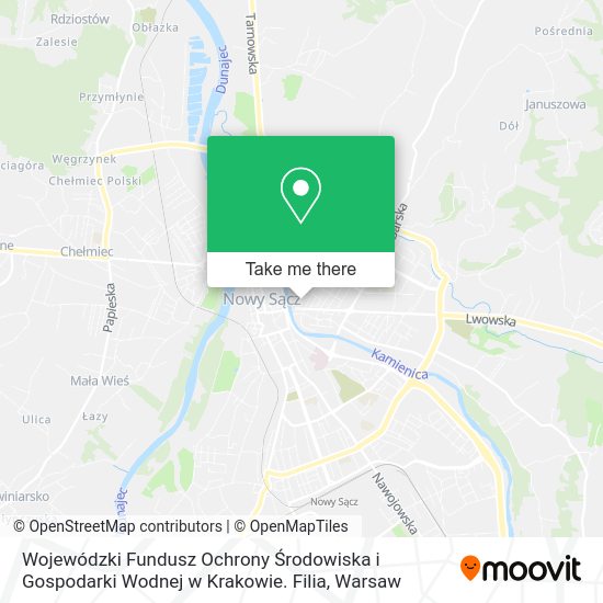 Wojewódzki Fundusz Ochrony Środowiska i Gospodarki Wodnej w Krakowie. Filia map