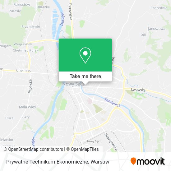 Prywatne Technikum Ekonomiczne map