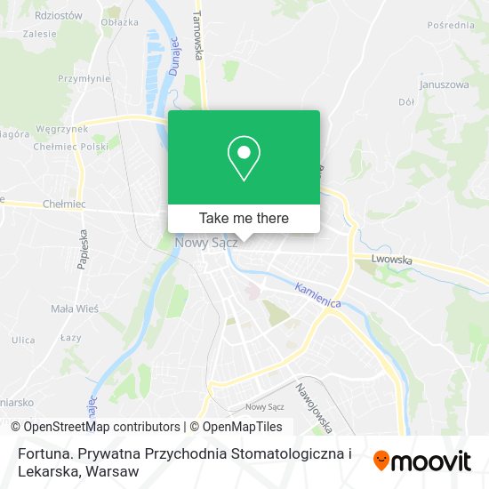 Fortuna. Prywatna Przychodnia Stomatologiczna i Lekarska map