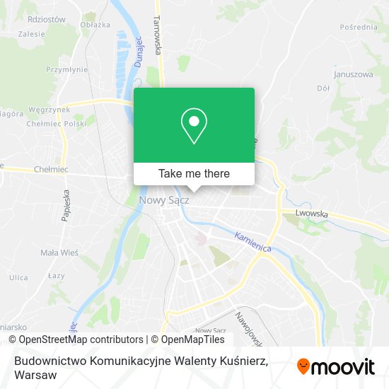 Budownictwo Komunikacyjne Walenty Kuśnierz map