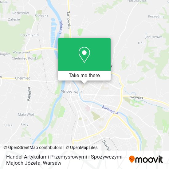 Handel Artykułami Przemysłowymi i Spożywczymi Majoch Józefa map