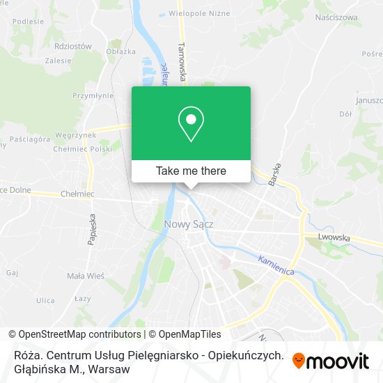 Róża. Centrum Usług Pielęgniarsko - Opiekuńczych. Głąbińska M. map