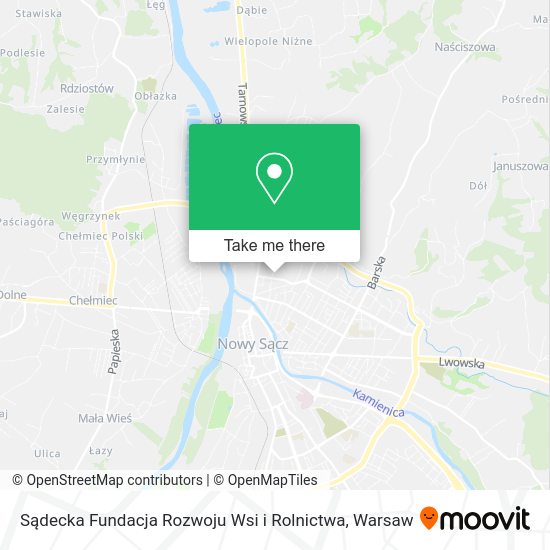 Sądecka Fundacja Rozwoju Wsi i Rolnictwa map