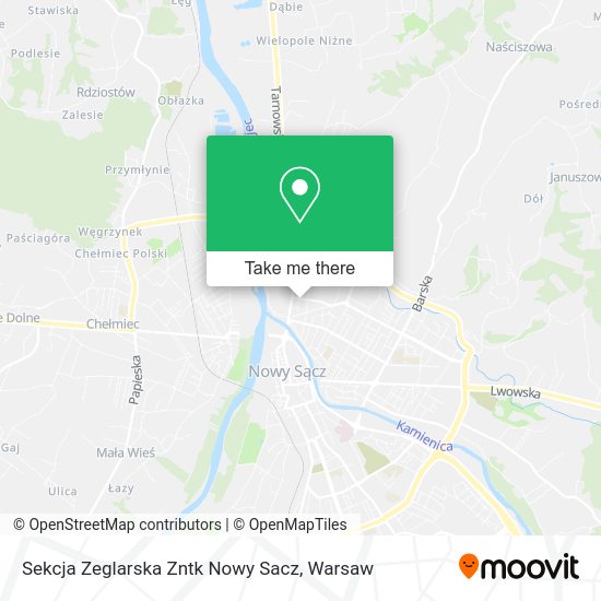 Sekcja Zeglarska Zntk Nowy Sacz map