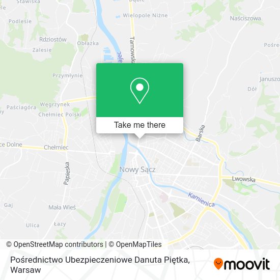 Pośrednictwo Ubezpieczeniowe Danuta Piętka map