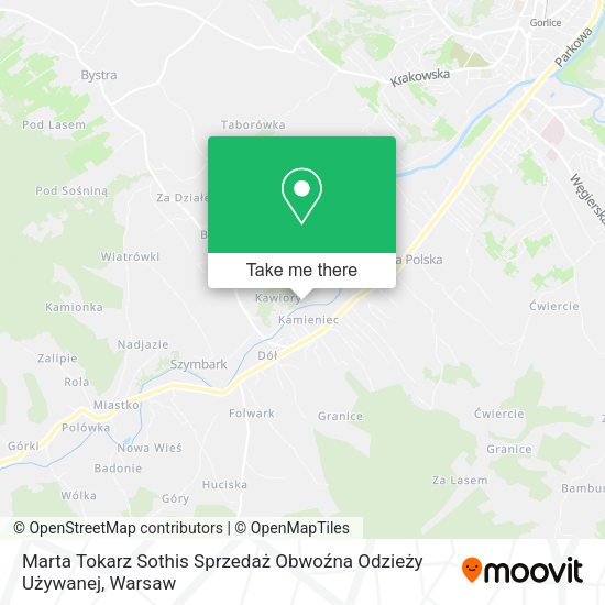 Marta Tokarz Sothis Sprzedaż Obwoźna Odzieży Używanej map