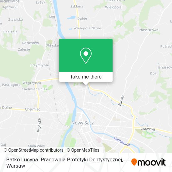 Batko Lucyna. Pracownia Protetyki Dentystycznej map