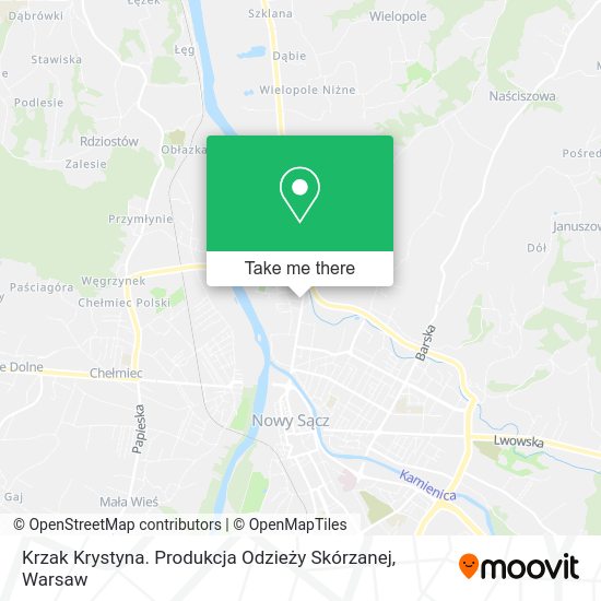 Krzak Krystyna. Produkcja Odzieży Skórzanej map