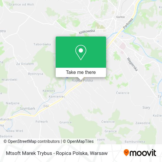 Mtsoft Marek Trybus - Ropica Polska map