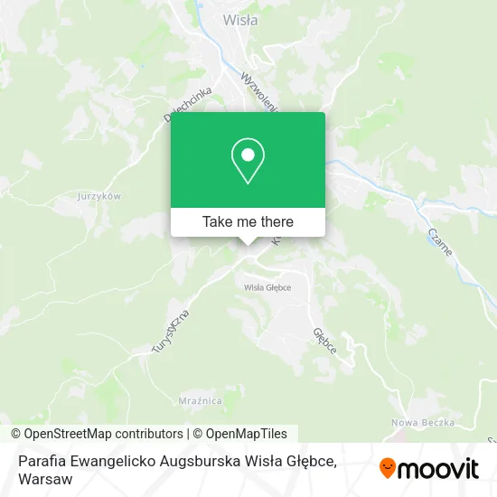 Parafia Ewangelicko Augsburska Wisła Głębce map