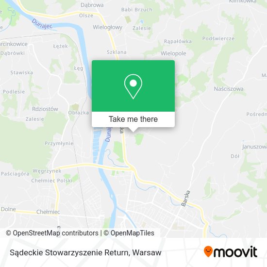 Sądeckie Stowarzyszenie Return map