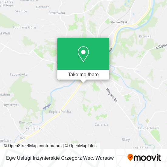 Egw Usługi Inżynierskie Grzegorz Wac map