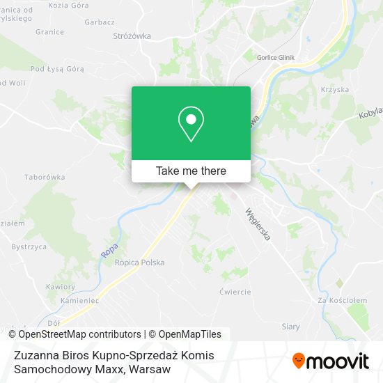 Zuzanna Biros Kupno-Sprzedaż Komis Samochodowy Maxx map