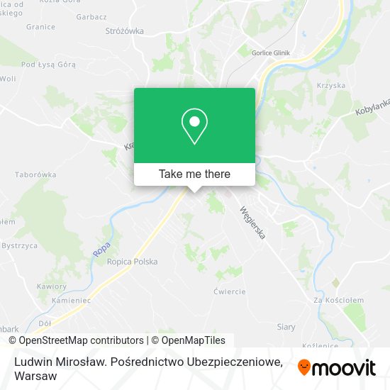 Ludwin Mirosław. Pośrednictwo Ubezpieczeniowe map