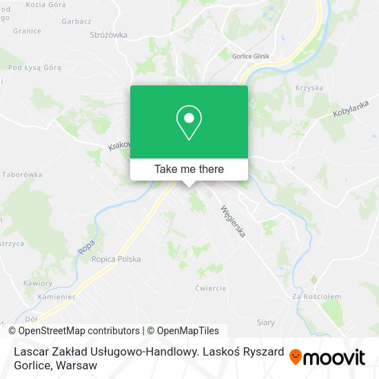 Lascar Zakład Usługowo-Handlowy. Laskoś Ryszard Gorlice map