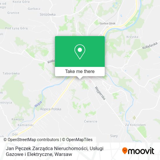 Jan Pęczek Zarządca Nieruchomości, Usługi Gazowe i Elektryczne map