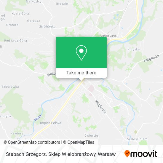 Stabach Grzegorz. Sklep Wielobranżowy map