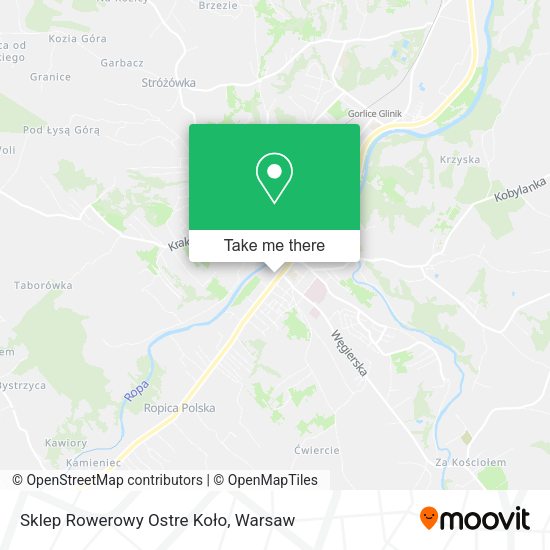 Sklep Rowerowy Ostre Koło map