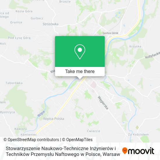 Stowarzyszenie Naukowo-Techniczne Inżynierów i Techników Przemysłu Naftowego w Polsce map