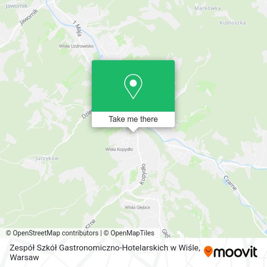 Zespół Szkół Gastronomiczno-Hotelarskich w Wiśle map