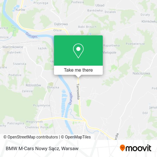 BMW M-Cars Nowy Sącz map