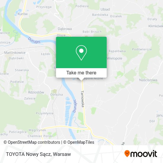 TOYOTA Nowy Sącz map