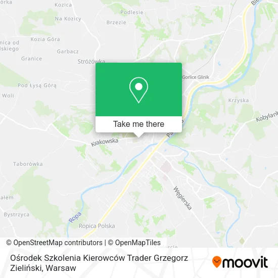 Карта Ośrodek Szkolenia Kierowców Trader Grzegorz Zieliński
