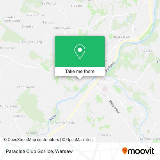 Paradise Club Gorlice map