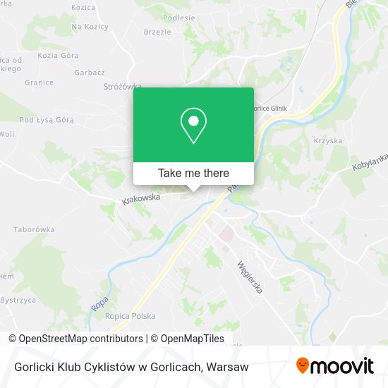 Gorlicki Klub Cyklistów w Gorlicach map