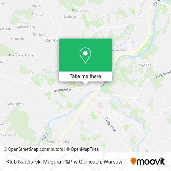 Klub Narciarski Magura P&P w Gorlicach map