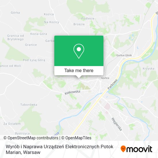 Wyrób i Naprawa Urządzeń Elektronicznych Potok Marian map