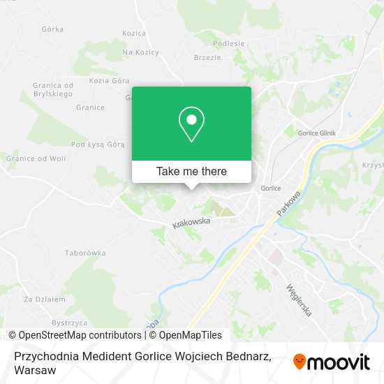 Карта Przychodnia Medident Gorlice Wojciech Bednarz