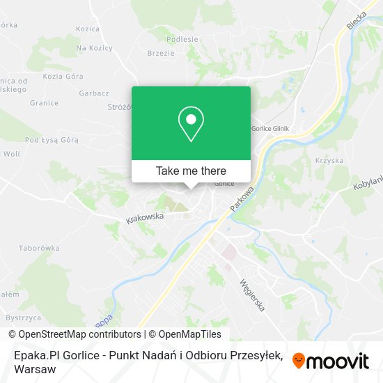 Epaka.Pl Gorlice - Punkt Nadań i Odbioru Przesyłek map