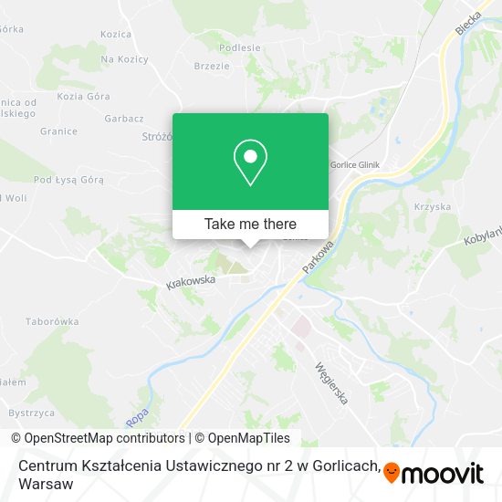 Centrum Kształcenia Ustawicznego nr 2 w Gorlicach map