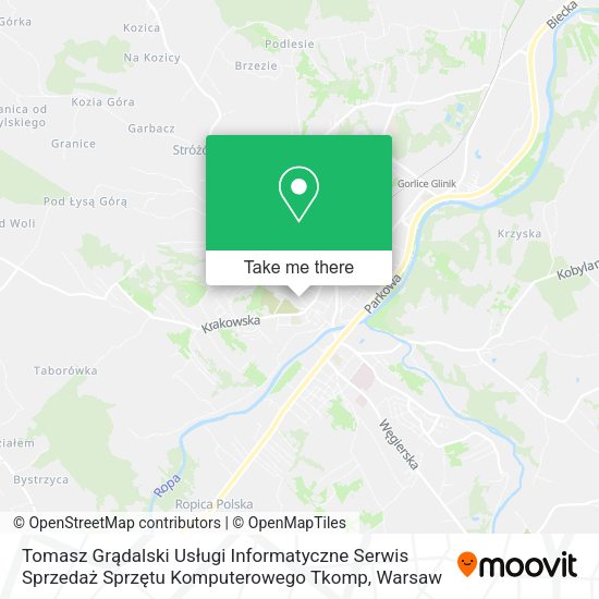 Tomasz Grądalski Usługi Informatyczne Serwis Sprzedaż Sprzętu Komputerowego Tkomp map