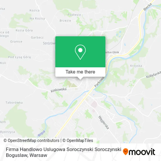 Карта Firma Handlowo Uslugowa Soroczynski Soroczynski Boguslaw