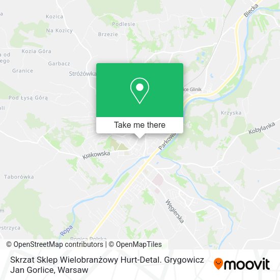 Skrzat Sklep Wielobranżowy Hurt-Detal. Grygowicz Jan Gorlice map