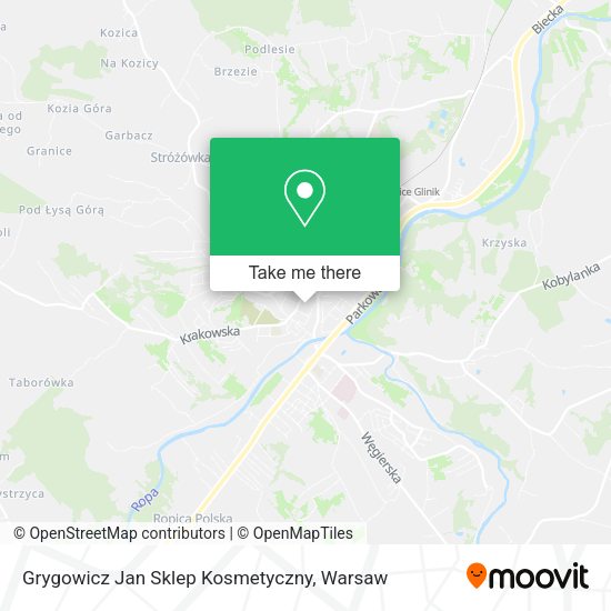 Grygowicz Jan Sklep Kosmetyczny map