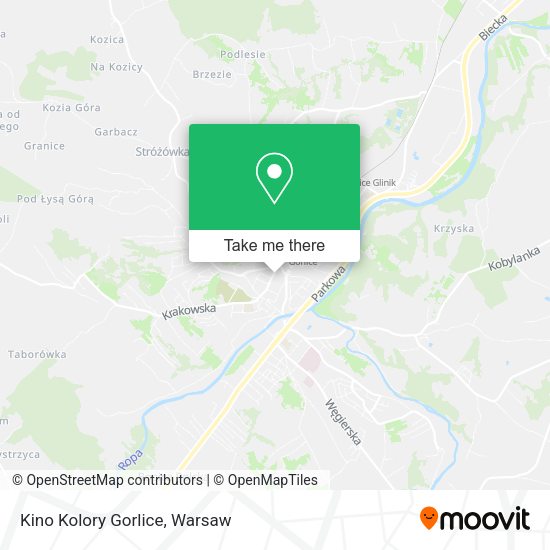 Kino Kolory Gorlice map