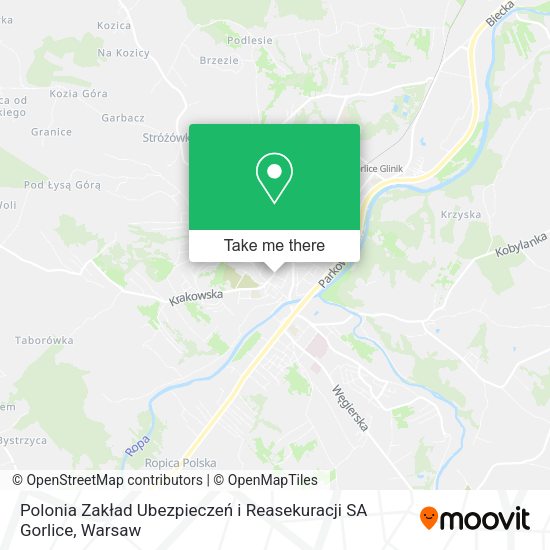 Polonia Zakład Ubezpieczeń i Reasekuracji SA Gorlice map