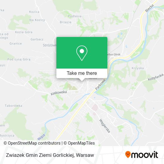 Zwiazek Gmin Ziemi Gorlickiej map