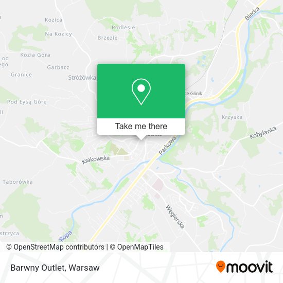 Barwny Outlet map