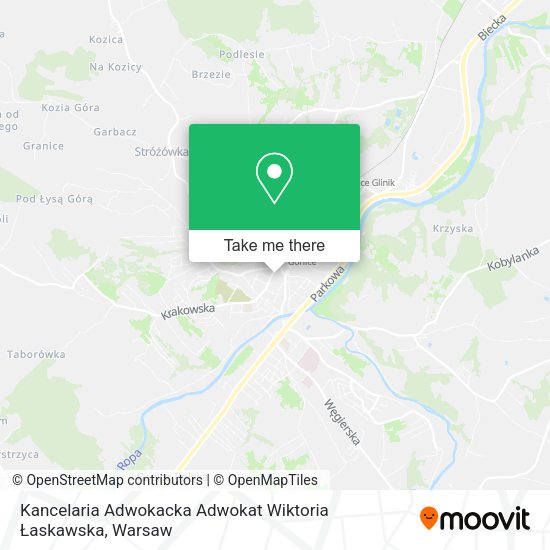 Kancelaria Adwokacka Adwokat Wiktoria Łaskawska map