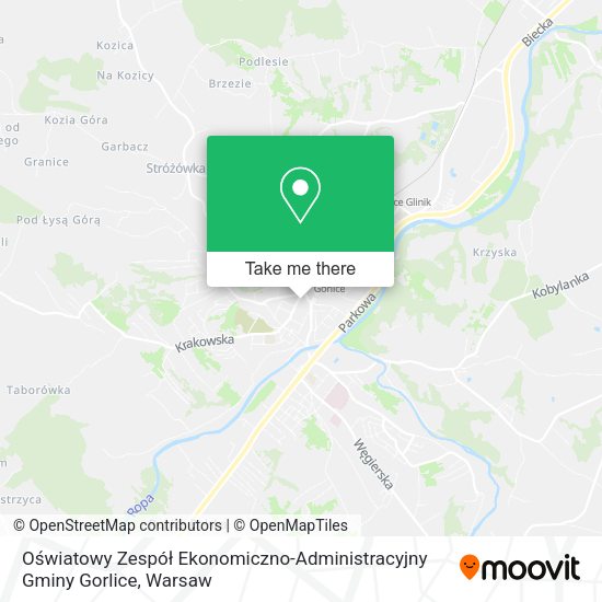 Oświatowy Zespół Ekonomiczno-Administracyjny Gminy Gorlice map