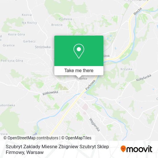 Szubryt Zaklady Miesne Zbigniew Szubryt Sklep Firmowy map