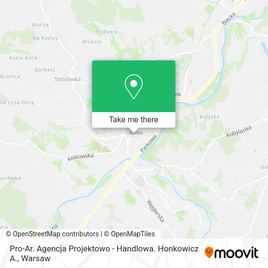 Карта Pro-Ar. Agencja Projektowo - Handlowa. Honkowicz A.