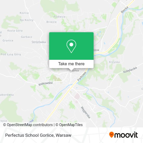 Perfectus School Gorlice map