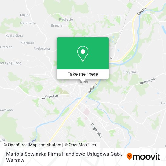 Mariola Sowińska Firma Handlowo Usługowa Gabi map