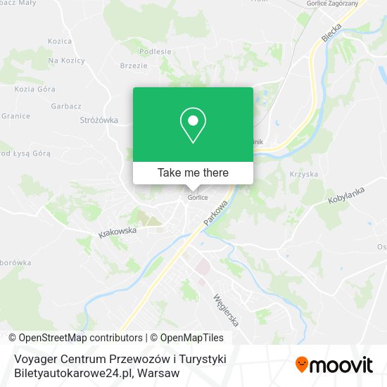 Voyager Centrum Przewozów i Turystyki Biletyautokarowe24.pl map